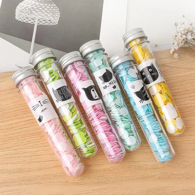 Skin Care - 1 Piece Portable Mini Body Washing Bath Test Tube Confetti Foaming Flower One Time Paper Soap Slice Travel Accessary