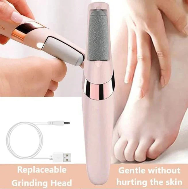 Electric Foot Callous Remover Power Source/Cell Both Foot File & Dead Skin Remover For Feet, Professional Pedi Foot Care Hard Cracked Dry Skin Finishing Touch Flawless Pedi File