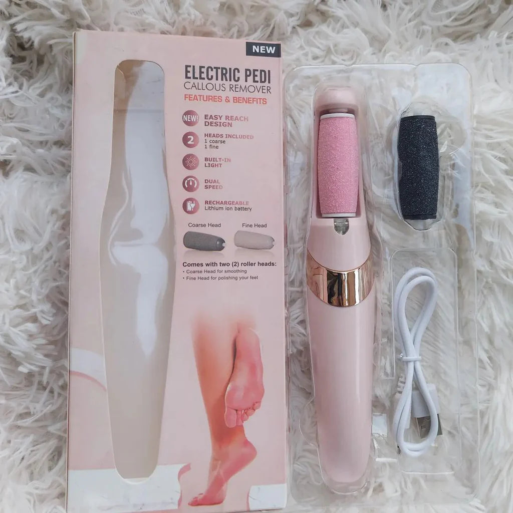 Electric Foot Callous Remover Power Source/Cell Both Foot File & Dead Skin Remover For Feet, Professional Pedi Foot Care Hard Cracked Dry Skin Finishing Touch Flawless Pedi File