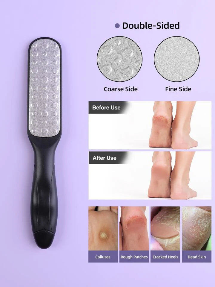 Double Sided Plastic Handle Foot Callus Remover Grinding Filler