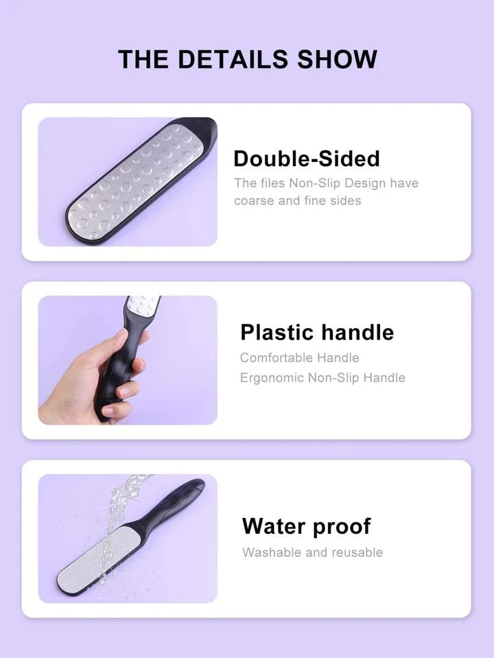 Double Sided Plastic Handle Foot Callus Remover Grinding Filler