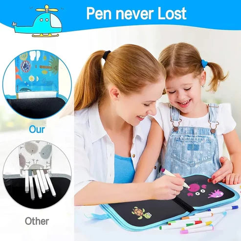 Baby Toys Set Painting Drawing Toys Black Board with Magic Pen Chalk Painting Coloring Book Funny Toy Kid Painting Blackboard