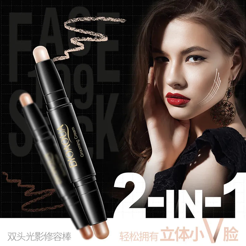 BIOAOUA Double-Headed Repair Stick Concealer Light Shadow Brightning & Whitening Face Stick BQY15325