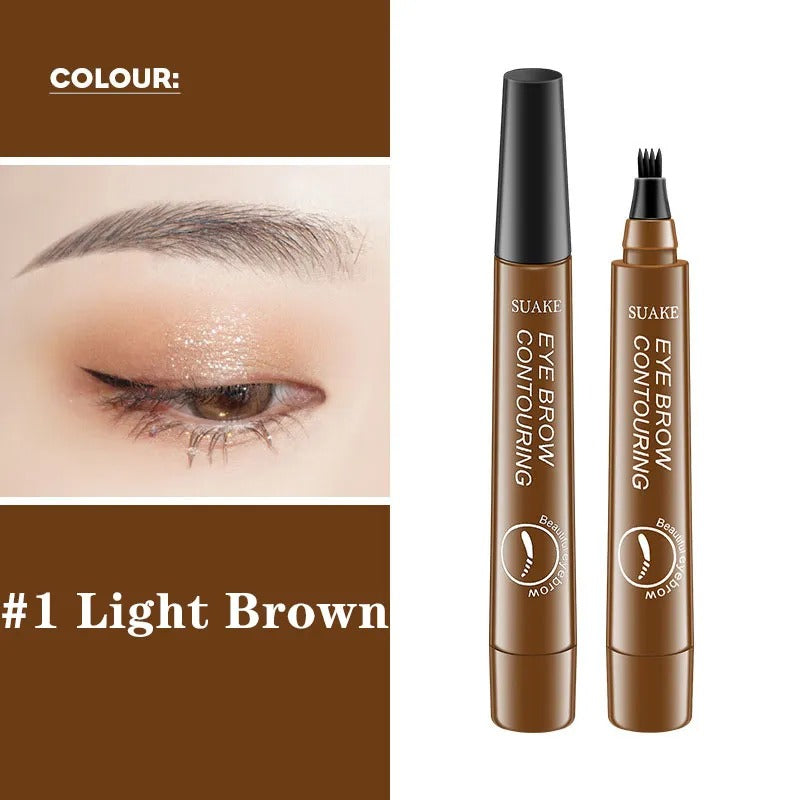 Eyebrow Pen Liquid Waterproof Microblading Long Lasting Natural Beauty Looking 4 Fork Tip Tattoo Makeup Pencil 5 Color