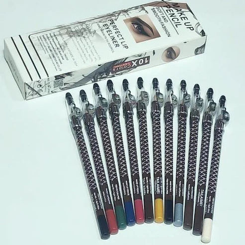 Pack of 12 Cosmetic Perfect Eyeliner Pencils