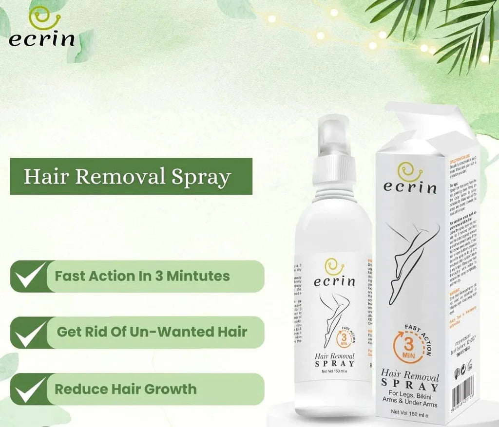 Sale Roll over or click image to zoom in Ecrin Original Hair Removal Spray For Men And Women 150ml