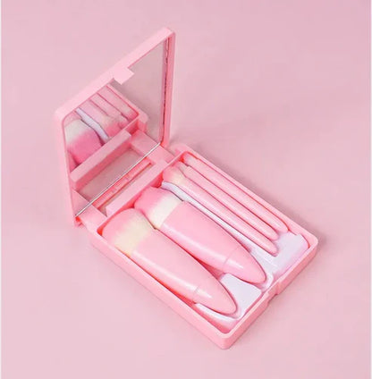 5 Pcs Plastic Box Brushes Set