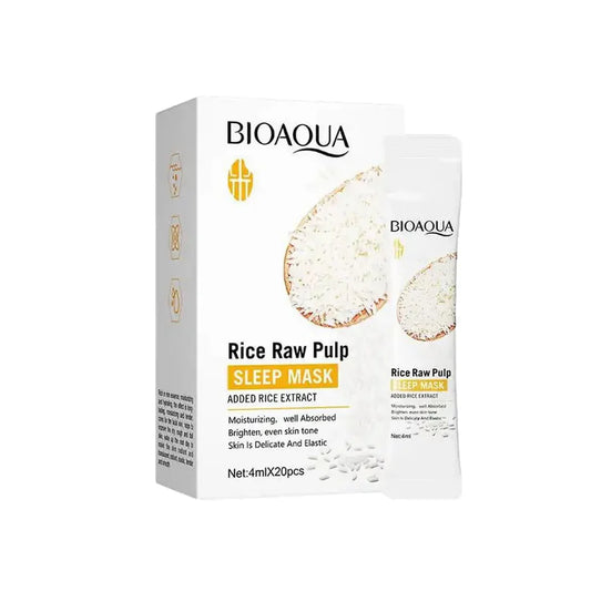 BIOAQUA Rice Raw Pulp Sleeping Masks Whitening Anti Wrinkle Anti-Aging 4ml X 20pcs BQY93134