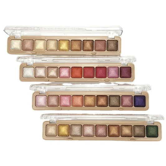 9 Colors Eye Shadow Palette Highlighter Eye Glitter Shimmer Eyeshadow Pressed Baked Powder Eye Makeup