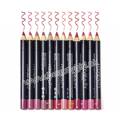 Huda Creamy Matte Jumbo lip Pencils set of 12Pcs