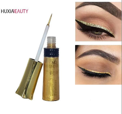 Huxia Beauty Pack Of 2 Diamond Liquid Glitter Eyeliner Gold & Silver