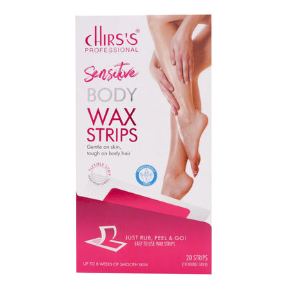 Chirs's Professional Body Wax Strips - 20 Strips (10 Double Sided)