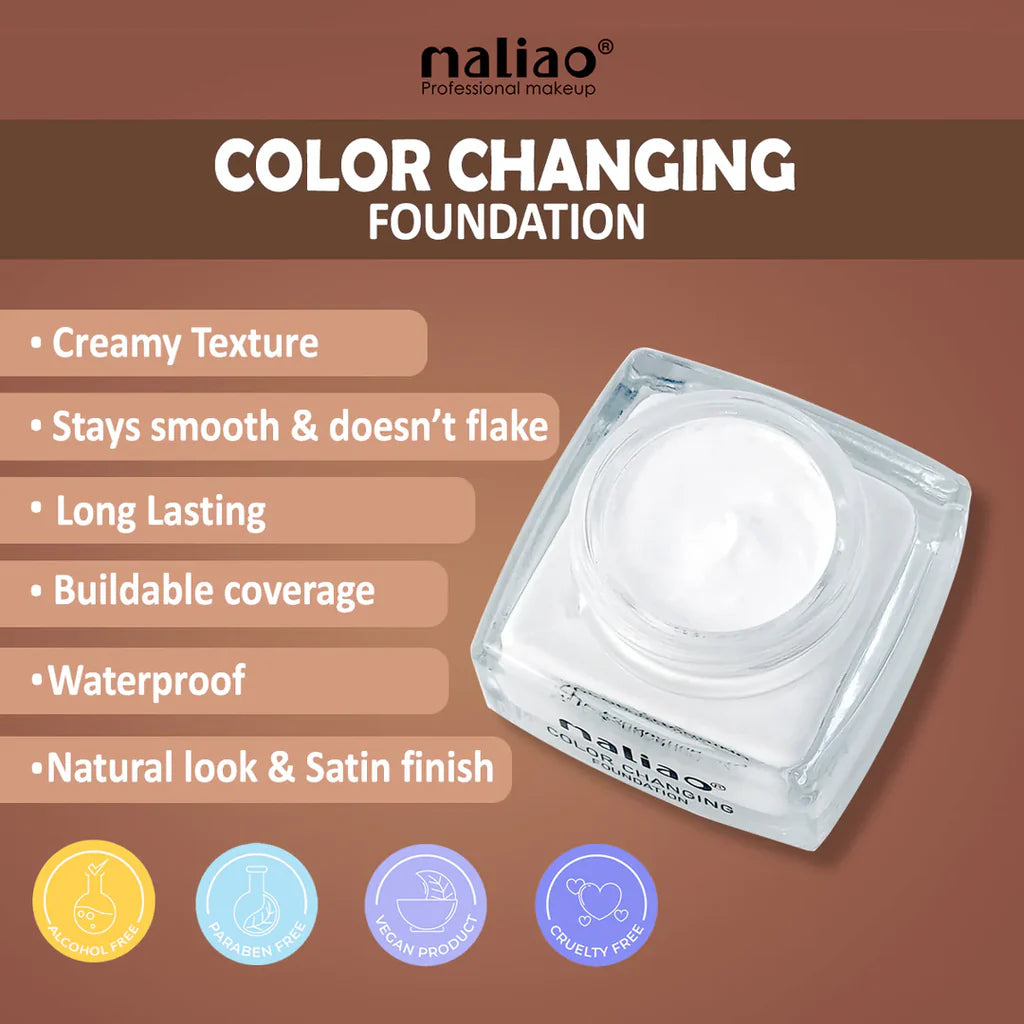 Maliao Color Changing Foundation Long Lasting And Waterproof Satin Finish Foundation