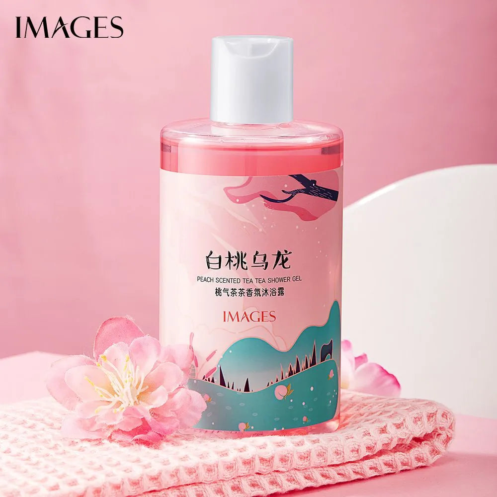 IMAGES White Peach Tea Tree Fragrance Shower Gel Skin Care Body Wash Gel 250ml