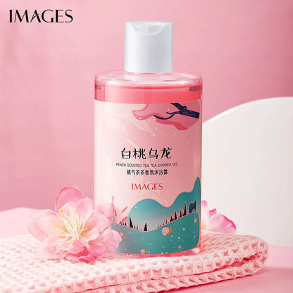 IMAGES White Peach Tea Tree Fragrance Shower Gel Skin Care Body Wash Gel 250ml