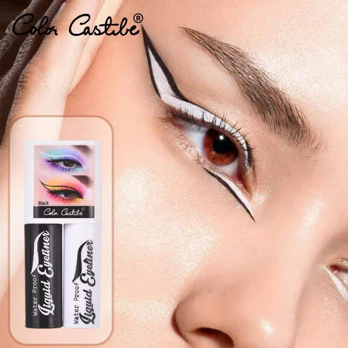 Color Castle 2 in 1 Black & White Liquid Eyeliner For Women And For Girls