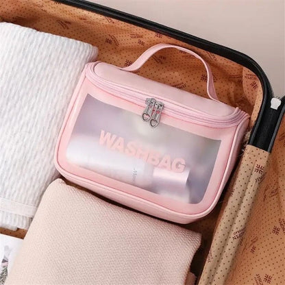 Multipurpose Clamshell Makeup Travel Bag Waterproof Travel Cosmetic Washbag Organizer