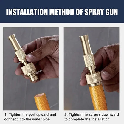 High Pressure Brass Nozzle Full Copper Material Integrated Direct Water Spray Nozzle Gun