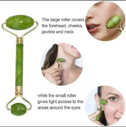 original marble Jade Roller and Gua Sha Tools Set, Anti Aging Natural Stone Facial Beauty Massager Skin Face Anti Wrinkle Roller Beauty Tools for Skin Care Neck and Eye