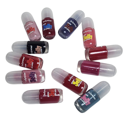 Julystar Pack Of 12Pcs Glossy Jelly Peel Of Nail Polish