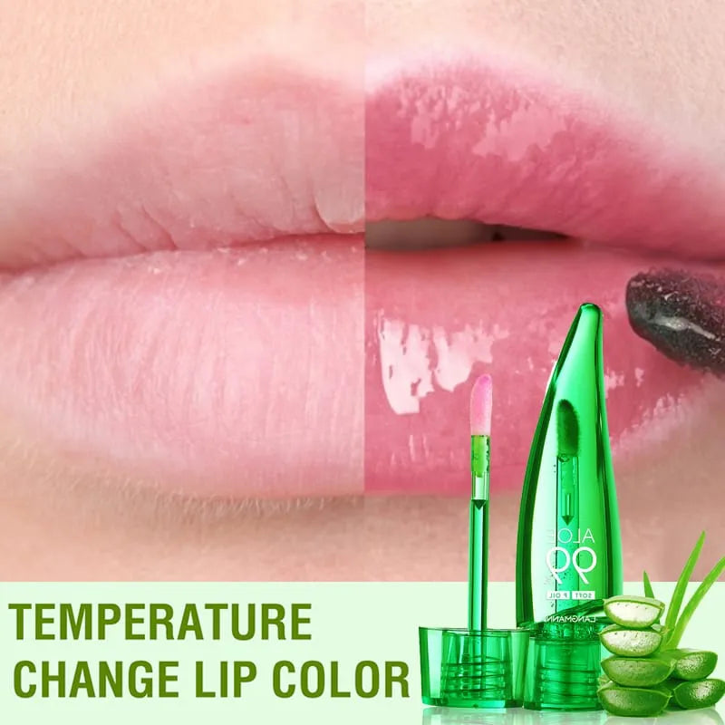 New Aloevera Soothing Gel Lip balm Color Changing lip gloss MATTE ME Aloe Vera 99% Soothing Gel Magic Lip Gloss Light Pink Shade