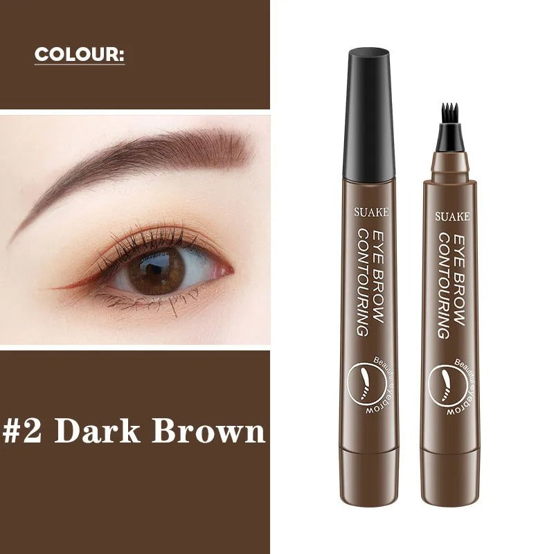 Eyebrow Pen Liquid Waterproof Microblading Long Lasting Natural Beauty Looking 4 Fork Tip Tattoo Makeup Pencil 5 Color