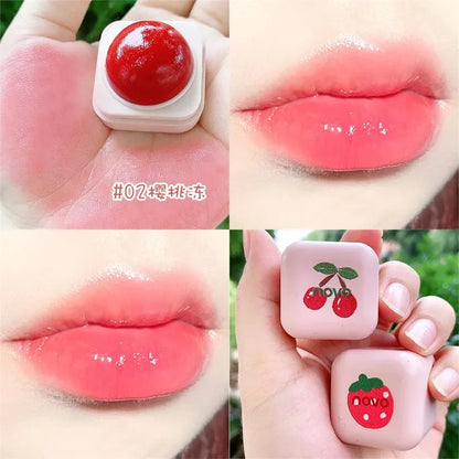 Mini Pudding Change Lip Balm Lasting Nutritious Lipstick Peach Lip Care Lipstick Base Transparent Repair Lipgloss