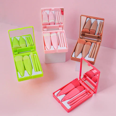 5 Pcs Plastic Box Brushes Set