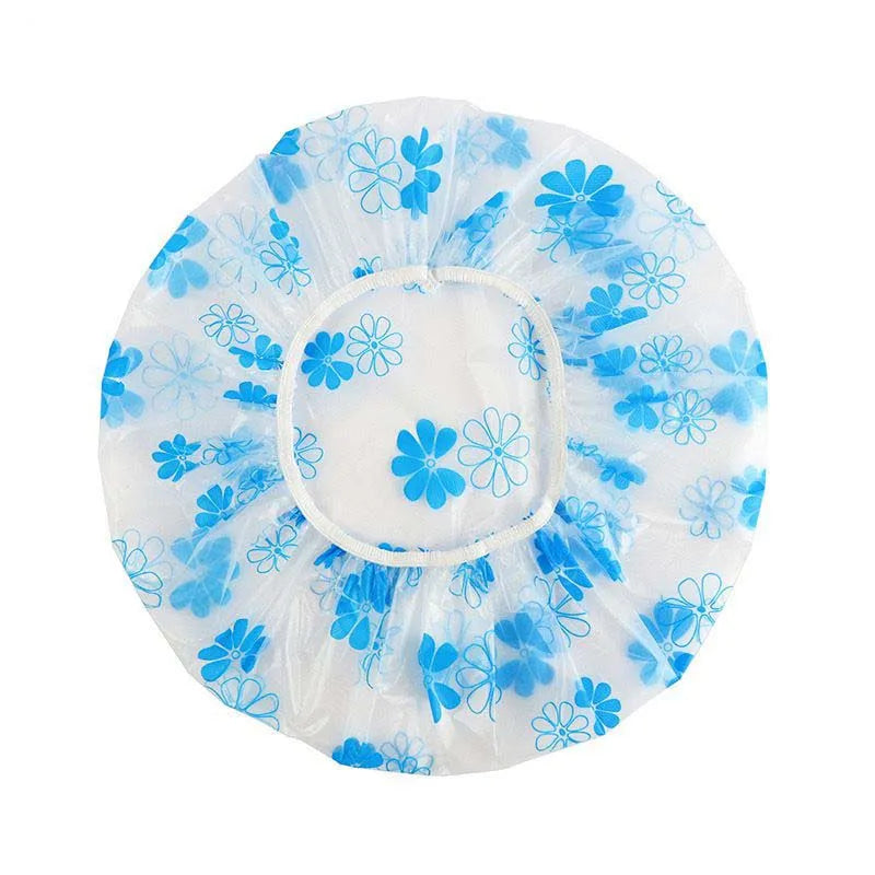 Pack Of 2 High Quality Shower Caps , for Women Reusable Waterproof, Elastic Band Flower Printed Hair Cap for Shower Spa Salon