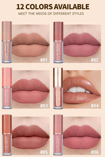 HANDAIYAN 12 Colors Matte Liquid Lipstick Lip Gloss Set 2.5ml*12pcs 0695