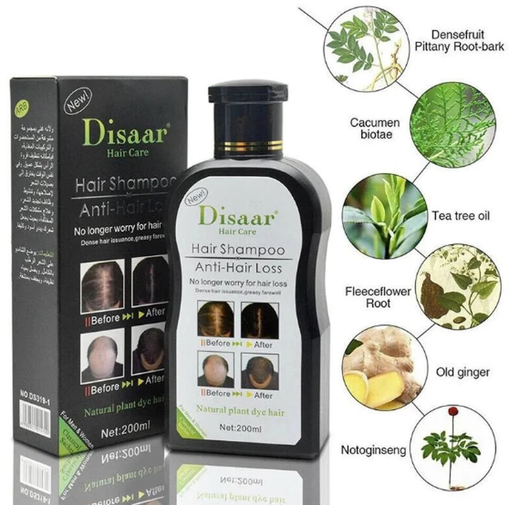 DISAAR Hairs Shampoo Anti-Hair Loss Hair Growth Treatment For Men & Women-200ml DS319-1