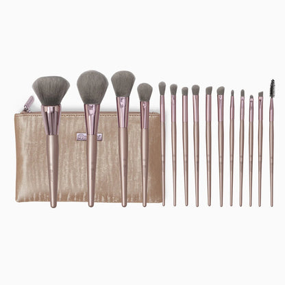 BH Cosmetics Lavish Elegance 15 Piece Brush Set with Bag