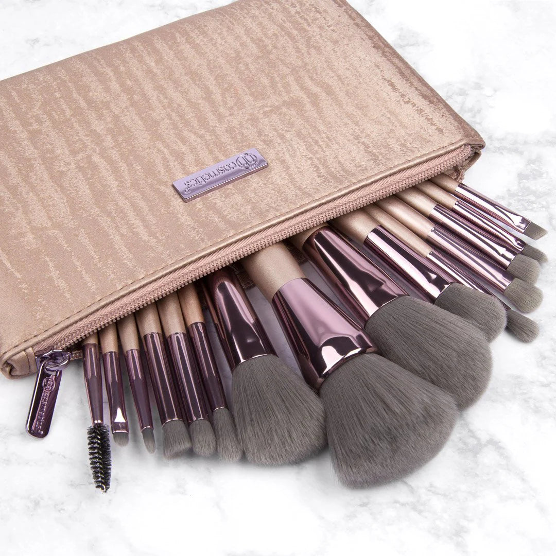 BH Cosmetics Lavish Elegance 15 Piece Brush Set with Bag