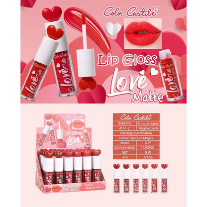 Color Castle Love Matte Lip Gloss 6Pcs Set