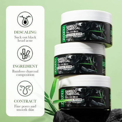 Zozu Bamboo Charcoal Black Peel Off Mask Face Peel Blackhead Removal