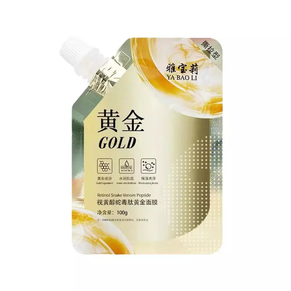 Retinol Snake Venom Peptide Gold Mask Golden Mask Moisturizing Whitening Wrinkle Fade Mud Mask Firming Skin Care 100ml HS8269