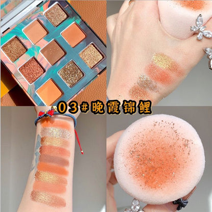 Biya 9 Colors Makeup Fashion Eyeshadow Primer Colors Waterproof Glitter Nude Eye Pigment Matte Shimmer Shimmer Eyeshadow Powder