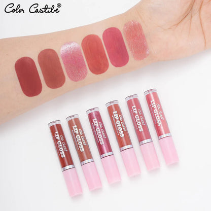 Color Castle 6Pcs Shine And Matte LipGloss Set Twinkling Lip Kit 4205