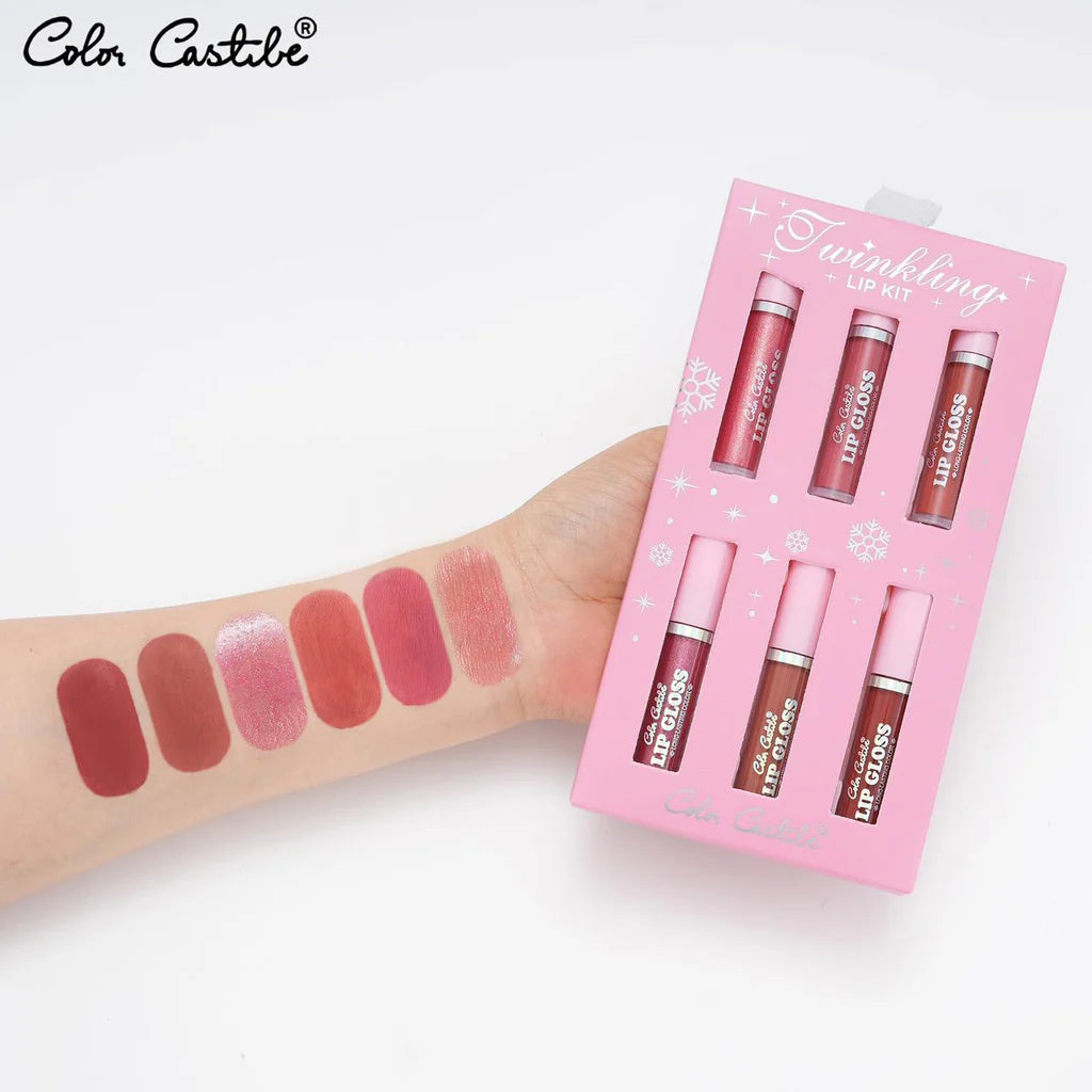 Color Castle 6Pcs Shine And Matte LipGloss Set Twinkling Lip Kit 4205