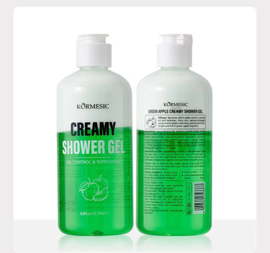 KORMESIC Green Apple Creamy Shower Gel Moisturizing And Brightening Body Wash & Shower Gel 290ml