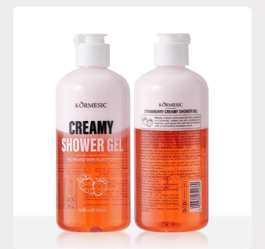 KORMESIC Strawberry Creamy Shower Gel Moisturizing And Brightening Body Wash & Shower Gel 290ml