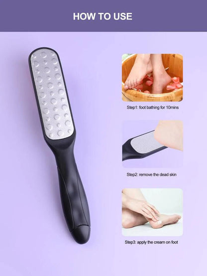 Double Sided Plastic Handle Foot Callus Remover Grinding Filler