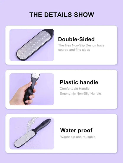 Double Sided Plastic Handle Foot Callus Remover Grinding Filler