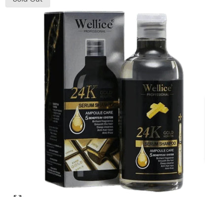 Welice 24K Gold Keratin Serum Shampoo 500ml