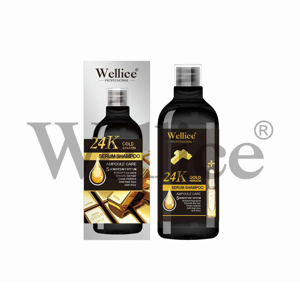 Welice 24K Gold Keratin Serum Shampoo 500ml