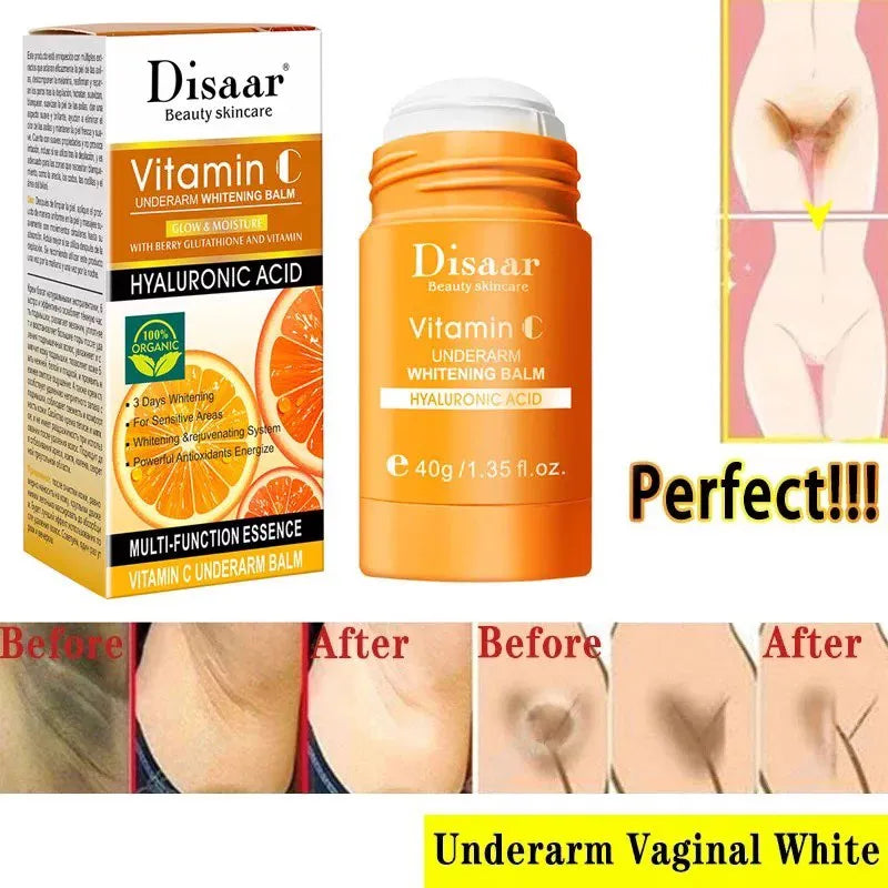 Disaar Vitamin C Underarm Glow Balm Stick Mild Moisturizing Body Odor Remover For Ladies For Girls 40g DS5118