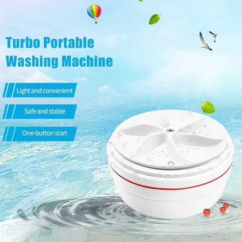 Mini Ultrasonic Washing Machine Portable Turbo Washer Lightweight Automatic Washing Machine