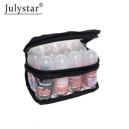 Julystar Pack Of 12Pcs Glossy Jelly Peel Of Nail Polish