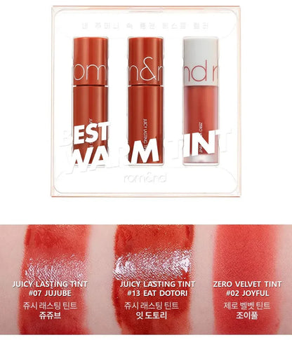 HERORANGE 3Pcs Tinted Lip Gloss Velvet Matte Waterproof Lip Gloss