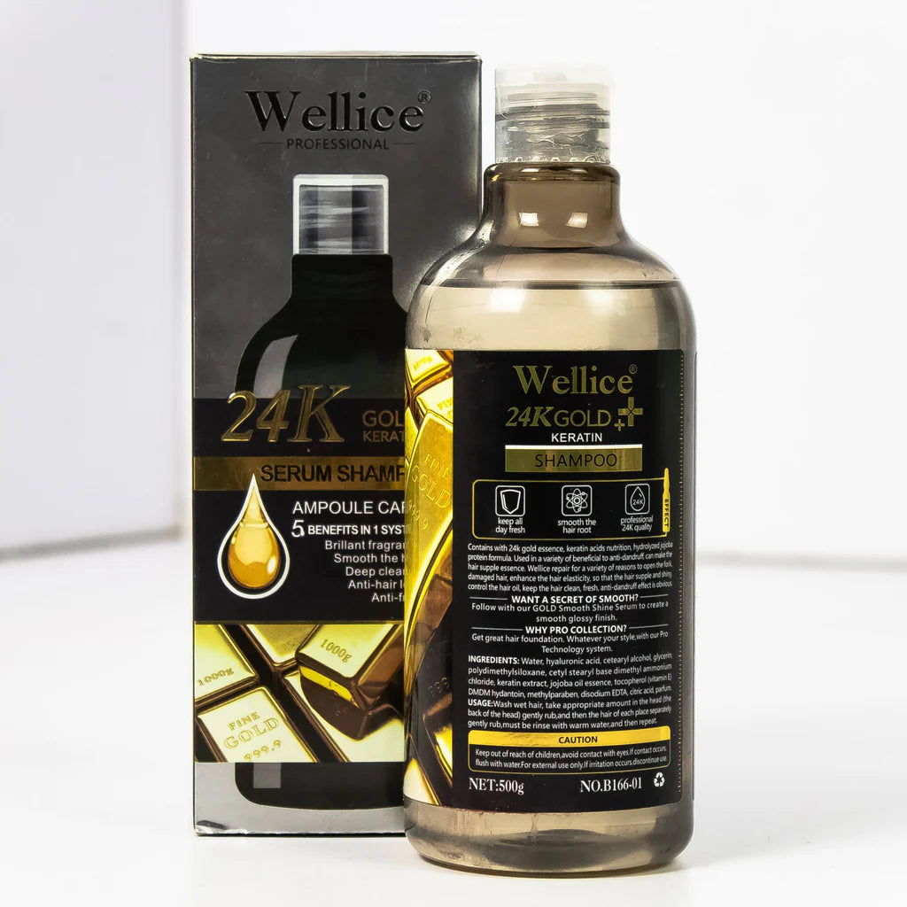 Welice 24K Gold Keratin Serum Shampoo 500ml